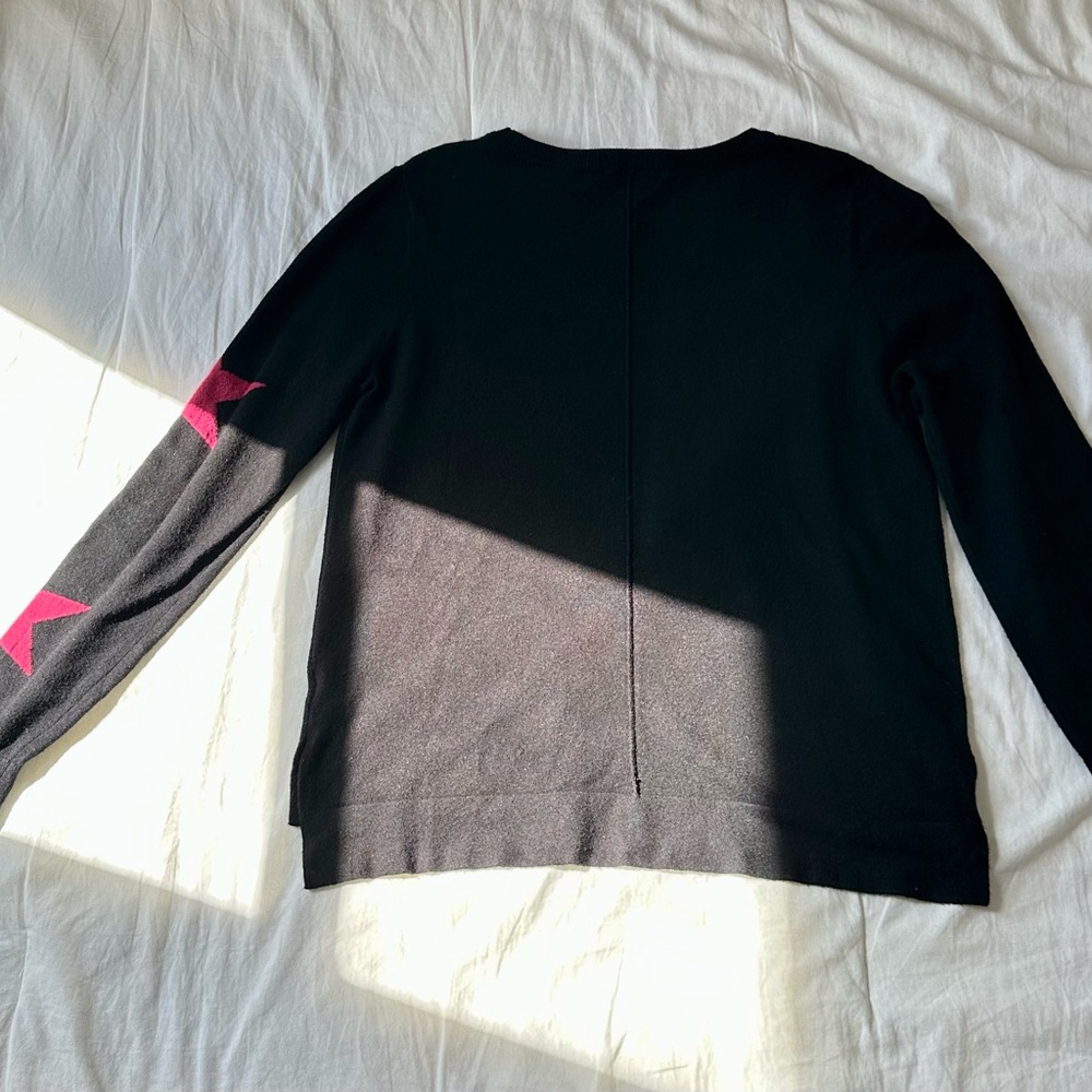 THML Black Sweater with Pink and White Stars - Picture 11 of 12